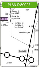 Plan d'accés aux chambres d'hôtes